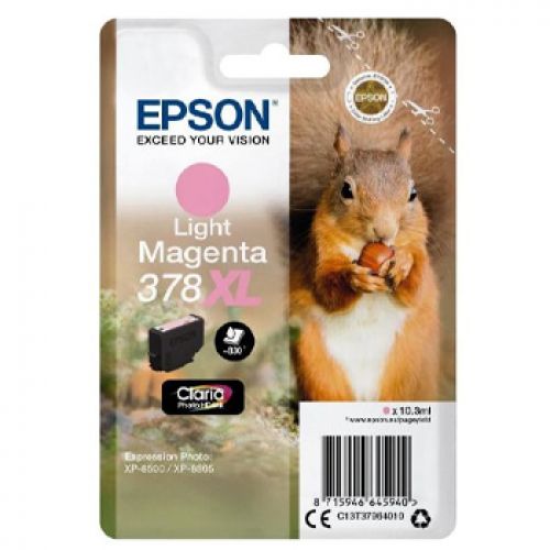 EPSON Singlepack Light Magenta 378XL Claria Photo HD Ink , Epson , EPSC13T37964010 , 8715946645940